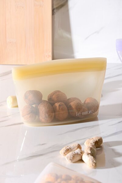 Le murano Lush Air Tight Ziplock Silicone Storage Bag 500 ml | Yellow