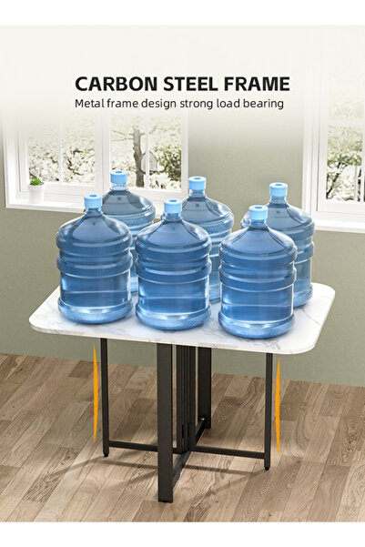 Ammar Space Folding Dining Table Multifunctional Extension Kitchen Table in 3 Forms Dining Table Space Saving