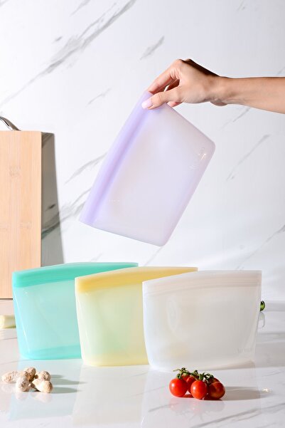 Le murano Lush Air Tight Ziplock Silicone Storage Bag 1000 ml | Purple