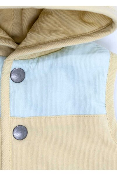 Ozmoz By Mukadder Özden Velvet Hooded Inflatable Winter Baby Boy Sports Vest