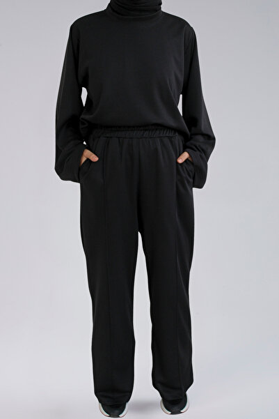 SHE BEST Seasonal Crop Pants Set - Crop & Straight Leg Pants Seasonal Fabric Women's Top-Bottom Set