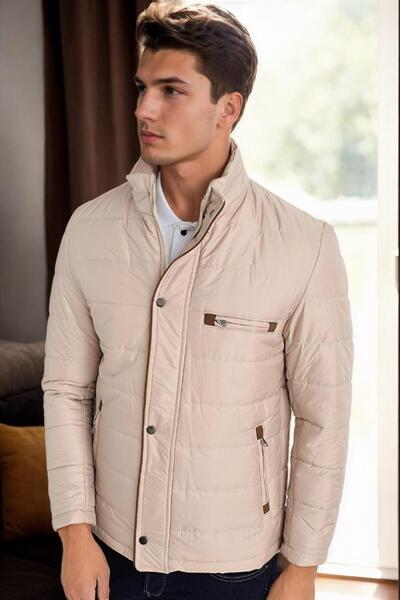 Dewberry M9625 Men's Coat-Beige