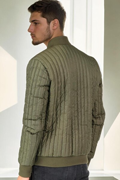 Dewberry M8643 Men's Coat-Khaki-1