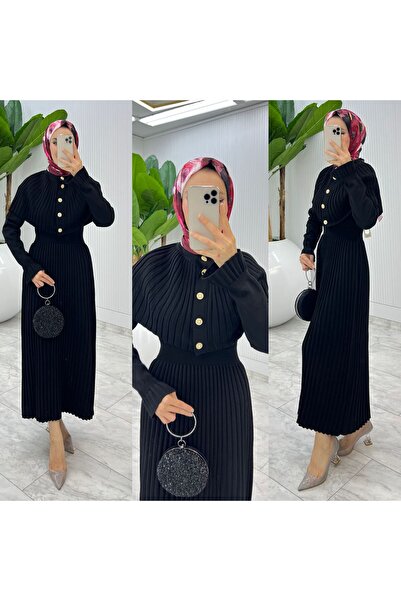 FIRSTESLEM Set superb de rochie și pelerină din tricotaje cu o postură elegan...