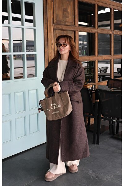 BAŞARAN Παλτό Bitter Brown Duncan Long Cashmere