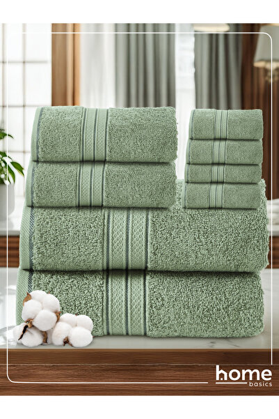 Donetella 8 Pcs Premium Towel Set – 100% Combed Cotton 600 GSM, Soft, Quick Dry & Absorbent for Bath & Gym.