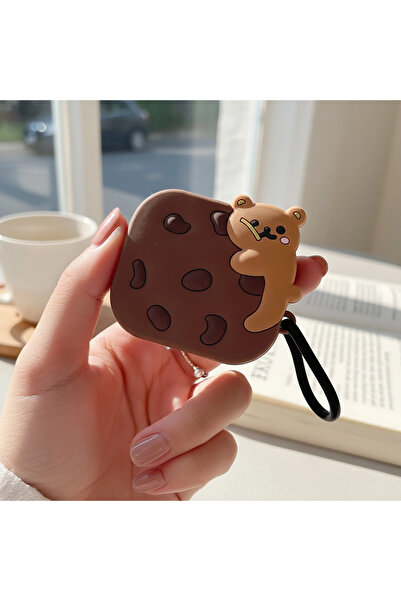 CaseOnn Xiaomi Redmi Buds 6 Active Kılıf Karakter Figürlü Ayıcık Kurabiye