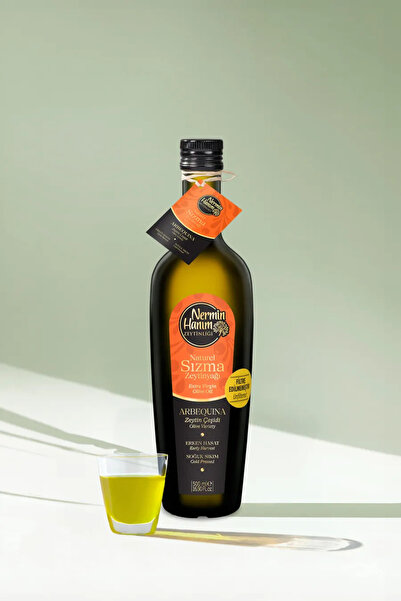 Nermin Hanım Zeytinliği Arbequina - Filtresiz Erken Hasat Soğuk Sıkım Zeytinyağı N.(500ml)