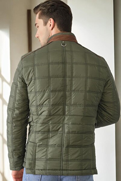 Dewberry M8640 Men's Coat-Dark Khaki-2