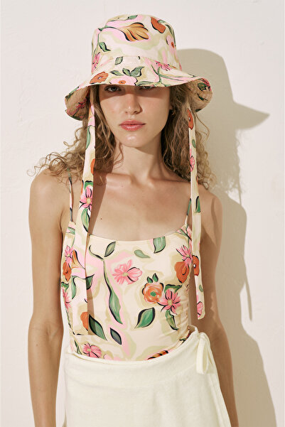 Manuka Tied Bucket Hat Pure Floral
