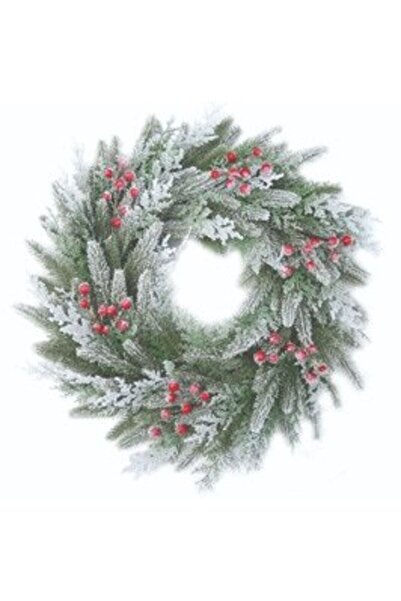 AHS Christmas garland, G 9-10-200 AHS, green, snowy look, 2.7 meters