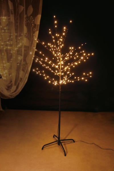 HOFF Brad decorativ cu 192 de lumini microLED alb cald, 150 cm, alimentat de ...