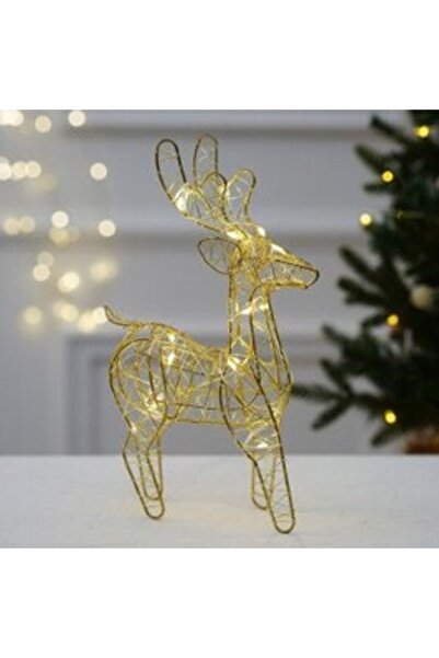 HOFF Outdoor Christmas reindeer decoration, Hoff, 90 LEDs, warm/red light, mains powered, H 56 cm