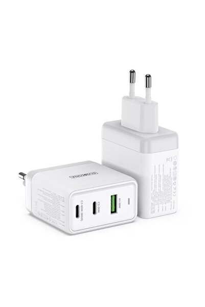 DUZZONA Wall USB Charger, 2x Type-C, 65W, (T1), White