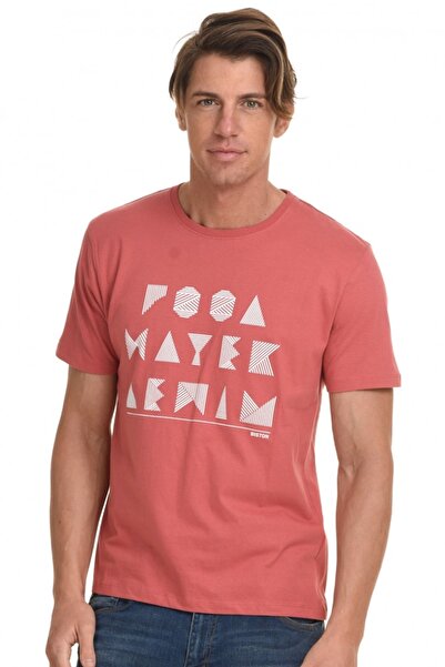 Biston Tricou de barbati Biston, bumbac, rosu granat