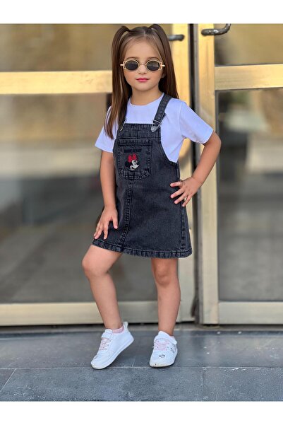 yns coolstar Embroidered Denim Adjustable Strap Jile / Denim Dress