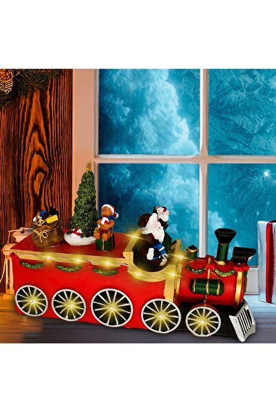 HOFF decorațiune trenuleț, 16 LED-uri, lumină caldă, alimentat cu baterii