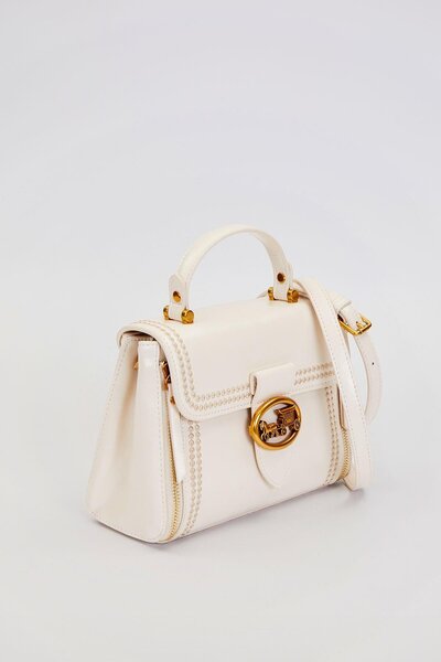 Levidor Cream Accessory Lockable Handbag