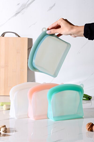 Le murano Sheer Air Tight Ziplock Silicone Storage Bag 600 ml | Blue