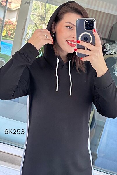 İnce Topuk Hooded Piped Crystal Dress 6K253