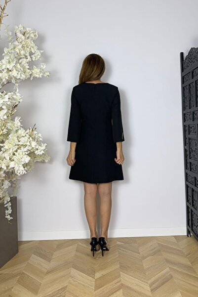 gesmoda G1624 Βραδινό φόρεμα με λεπτομέρειες από πέτρες και χάντρες Μαύρο