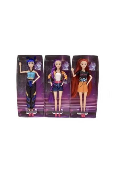 MASHASHOP Set 3 Papusi, Fată Vânătoare de Demoni K Pop, multicolor, 30 cm