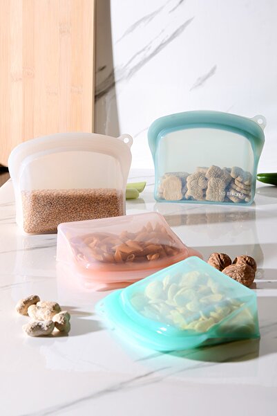 Le murano Sheer Air Tight Ziplock Silicone Storage Bag 600 ml | Transparent