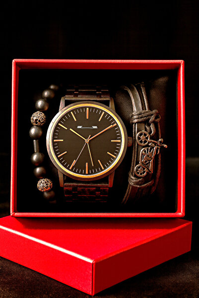 AndraRose Styles Set Ceas + Bratari barbatesti - Black Rebel Set