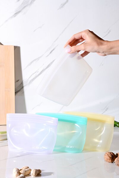 Le murano Lush Air Tight Ziplock Silicone Storage Bag 500 ml | Transparent