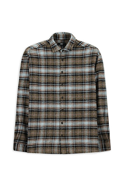 Kiğılı Long Sleeve Oversize Cotton Plaid Shirt