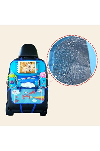 RenKris Car organizer for children, 51cm x 42cm, with pockets, blue