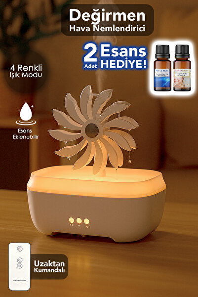 mimtec Değirmen Hava Nemlendirici - 300ml Kumandalı Işıklı Buhar Makinesi Aro...