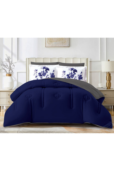 Donetella 3-Piece Comforter Set – King Size 260x240 cm, Microfiber, Solid Qui...