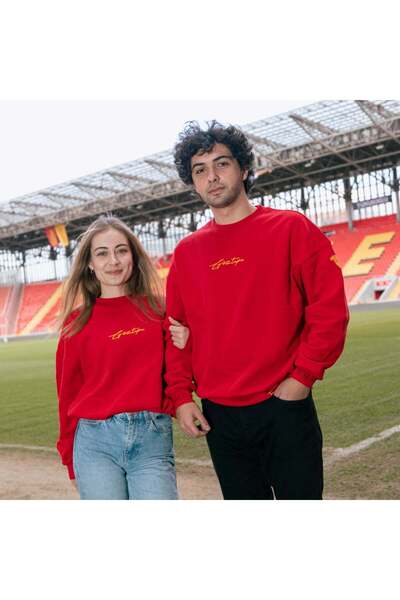 GÖZGÖZ STORE Göztepe GözGöz'e Kırmızı Oversize Sweat