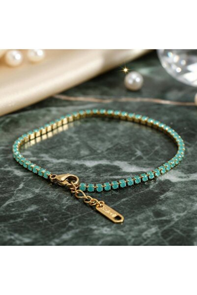 KEVSA Jewelry Brățară tenis din oțel inoxidabil cu pietre mate - BF1188