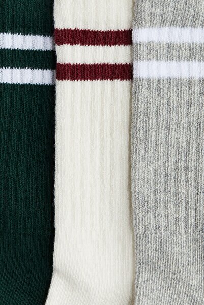 H&M 5'li Lastik Örgülü Havlu Çorap