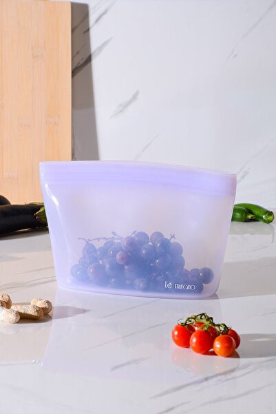 Le murano Lush Air Tight Ziplock Silicone Storage Bag 1500 ml | Purple