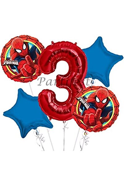 Parti Station مجموعة بالونات سبايدرمان لعمر 3 سنوات، مجموعة بالونات من الفويل...