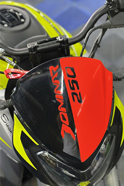 Banxtre Bajaj Dominar 250 için Kırmızı Renk Kafa Detay Sticker Etiket