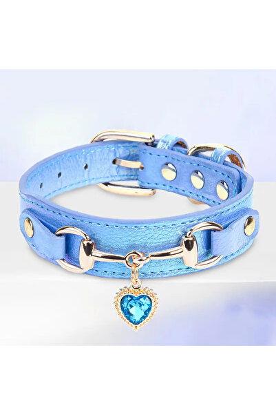 PawDeLuxe Adjustable High Quality Faux Leather Heart Dog Collar
