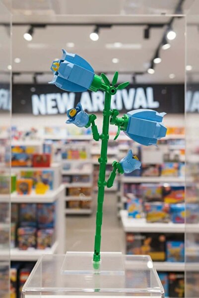 Miniso مجموعة مكعبات بناء زهرة الجرس من سلسلة الزهور المرخصة، مكعبات بناء زهر...