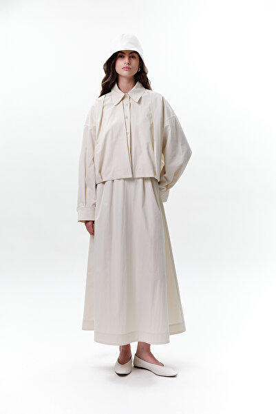 Manuka Short Jacket with Pile Detail Stone