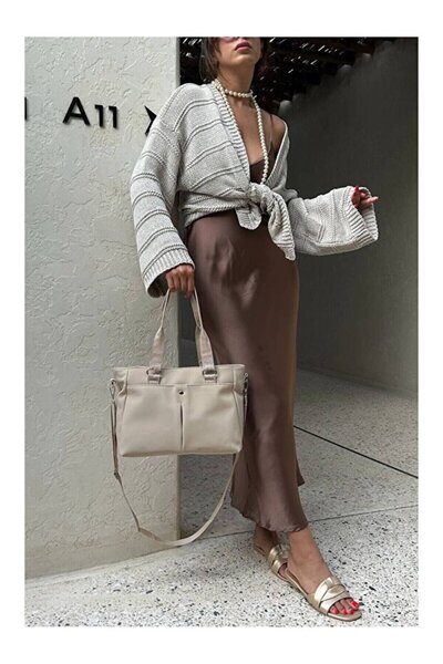 Rivina Mara Saten Multi-Compartment Women's Shoulder and Crossbody Bag