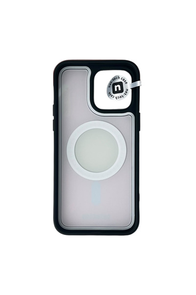 Boğazören iPhone 13/14 Black Magsafe Compatible Premium Silicone Back Case Reinforced Corner+Camera-Shockproof