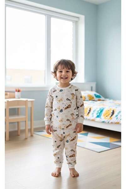 BOBBY JR KİDSWEAR HEART PRINTED PAJAMAS SET