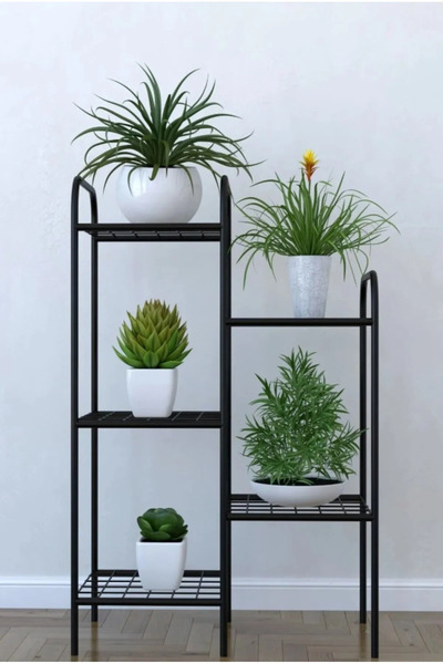 DEKOZUM GÖZDE Çiçeklik Saksılık Dekoratif Saksı Çiçek Standı Saksı Rafı 5 RAF...