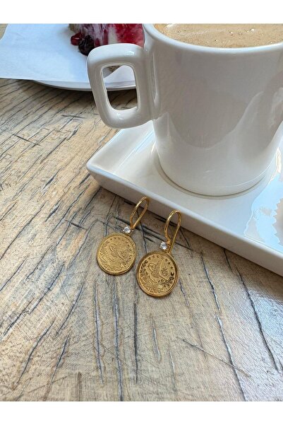 bestmysilver Kadın Gümüş Tuğralı Küpe