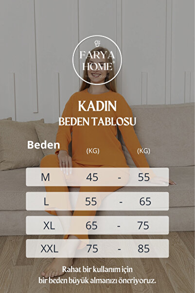 Farya Home Cotton Thick Winter Interlock Striped Long Sleeve Knitted Pajama Set