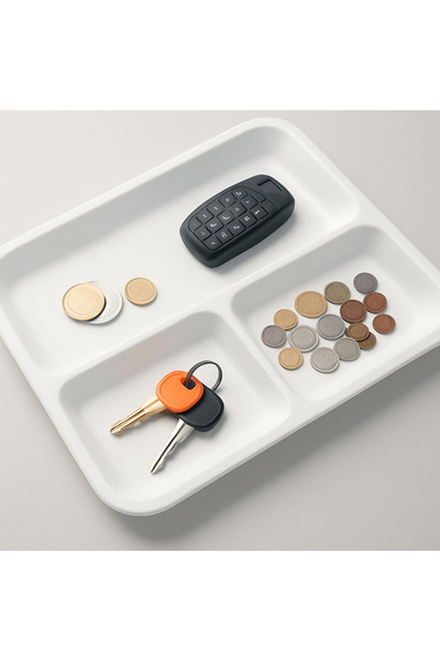 SLM Modern Key and Wallet Holder Tray White