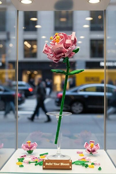 Miniso Çiçek Serisi Pembe Gül Oyun Bloğu